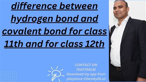 Difference Between Hydrogen Bond And Covalent Bond Youtube