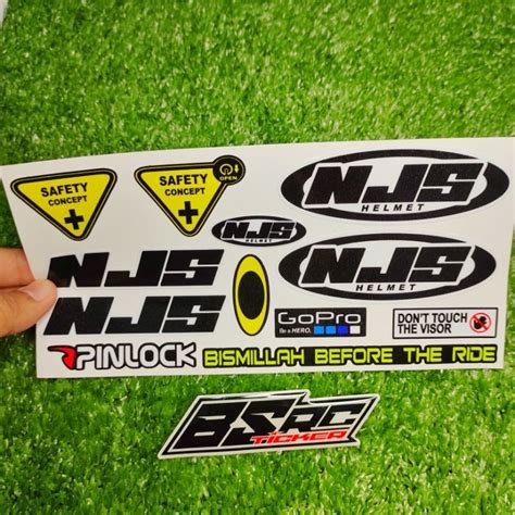 Jual Stiker Viral Sticker Helm Njs Set Shopee Indonesia