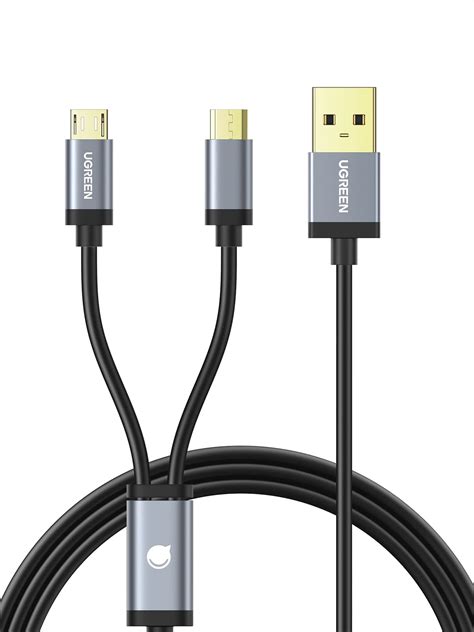 Ugreen Micro Usb Cable Splitter Dual Micro Usb Charging Cable Data Sync And Power Compatible