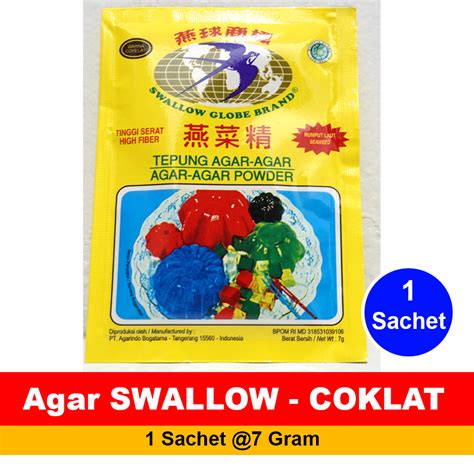 Tepung Agar Agar Swallow Coklat Sachet 7g Agar SWALLOW COKLAT