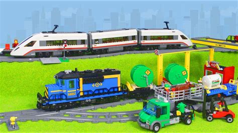 Lego City Zug Neue Eisenbahn Mit Kran And Spielzeugautos Für Kinder