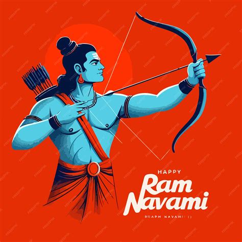 Premium Vector Lord Shri Ram Navami Festival Wishes Background Hindu God Rama