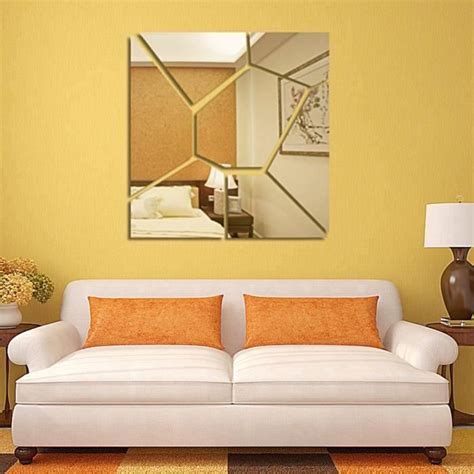 Diy D Acrylique Moderne Miroir Art Mural Sticker Pour Maison D Co