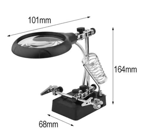 Troisi Me Main Avec Loupe Et Led Pour Soudure Helectro Composant