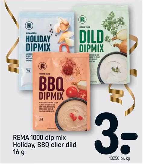 Rema Dip Mix Holiday Bbq Eller Dild Tilbud Hos Rema