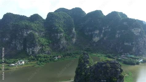 Rotative Drone Footage Around Karst Mountains Of The Fabulous Unesco