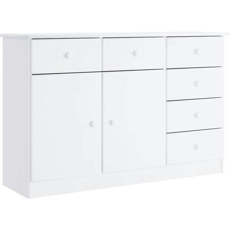 Buffet Alta Blanc X X Cm Bois Massif De Pin Vidaxl