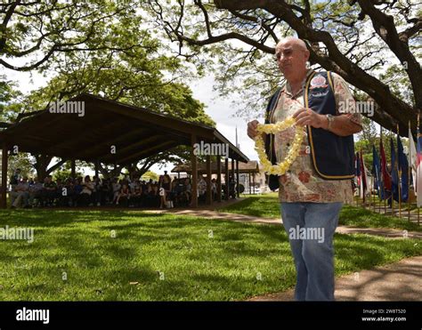 Wreath Presentation At The Uss Parche Park And Submarine Memoria 150525