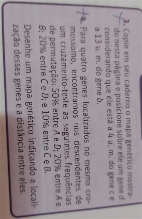 Para Quatro Genes Localizados No Mesmo Cromossomo Encontramos Nos