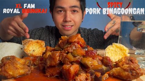 Spicy Pork Binagoongan Royal Bibingka Mukbang Mukbang Philippines