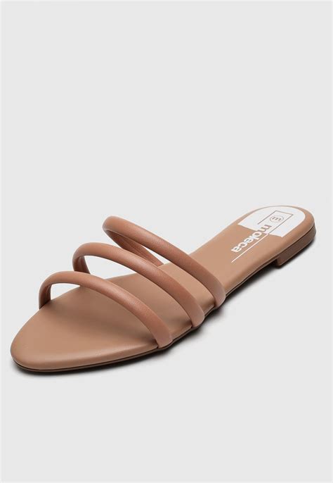 Rasteira Moleca Tiras Nude Compre Agora Dafiti Brasil