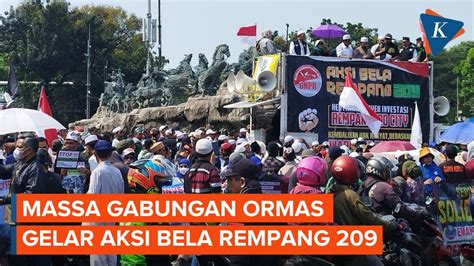 Massa Sejumlah Ormas Gelar Aksi Bela Rempang Di Patung Kuda Youtube