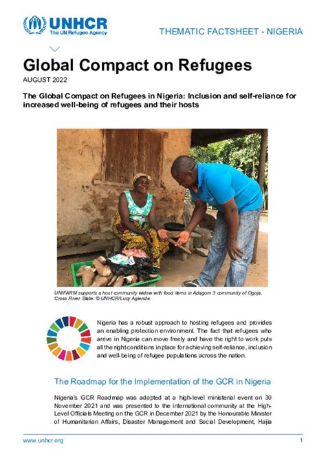 Document UNHCR Nigeria Global Compact On Refugees Thematic Factsheet