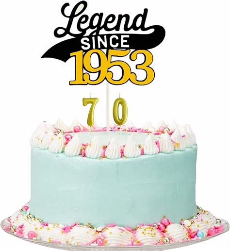 Amazon Legend Since Cake Topper Gold Black Glitter Happy