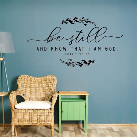 High Quality Fashion Christian Bible Wall Sticker Vinyl Be Still And