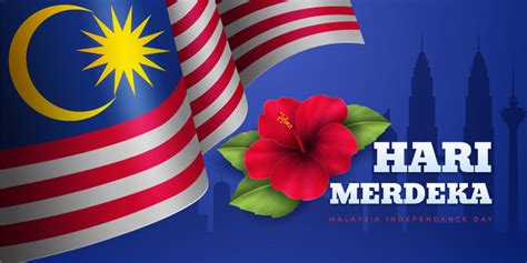 Realistic Malaysia Hari Merdeka Background Design | EPS Free Download ...