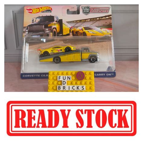 Jual Hot Wheels Premium Team Transport Corvette C8 R Carry On Shopee Indonesia