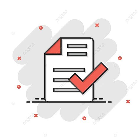 Flat Style Approved Document Icon On White Background With Check Mark