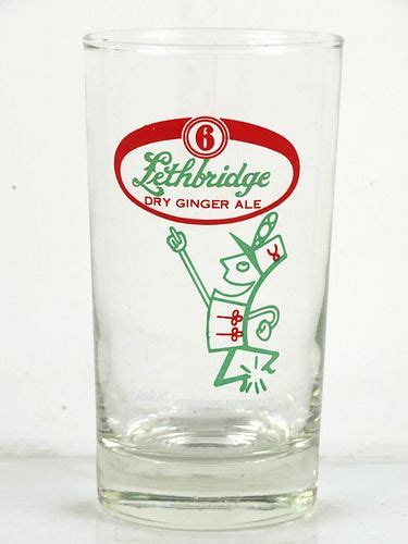 1950 Lethbridge Dry Ginger Ale 4¾ Inch Tall Acl Drinking Glass Alberta