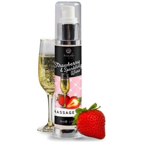 Huile De Massage Fraise Et Vin Pétillant Secret Play Cdiscount