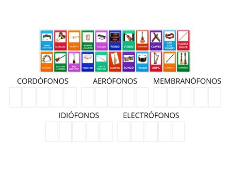 CLASIFICACIÓN DE INSTRUMENTOS Group sort