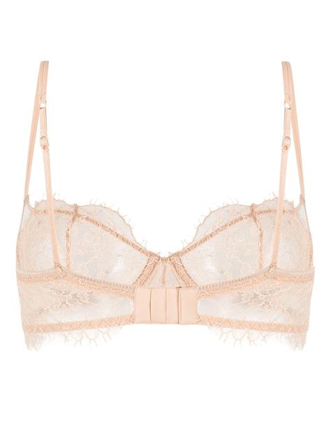 La Perla Sheer Floral Lace Bra Farfetch