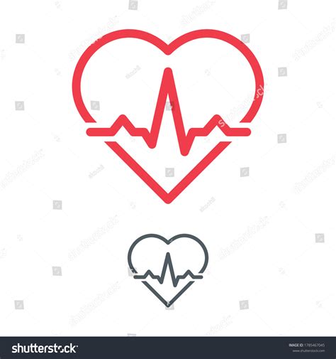 Heart Electrocardiogram Pulse Graph Cardiac Echo Stock Vector (Royalty ...