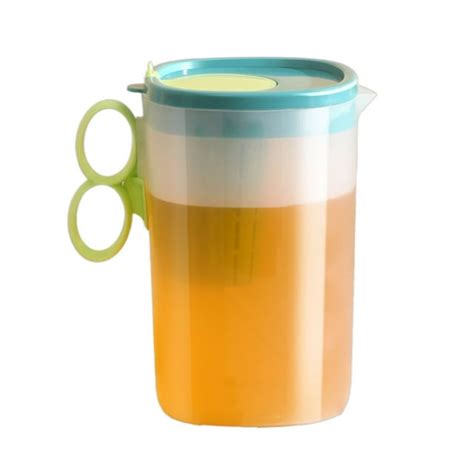 Yuanrx Food Storage Plastic Water Pitcher With Flip Top Spout Lid Clear Slim Water Container For