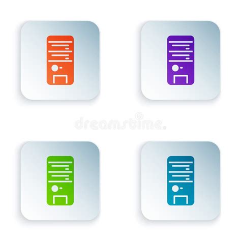 Computer Hardware Icons Pc Component Stock Illustrations Computer