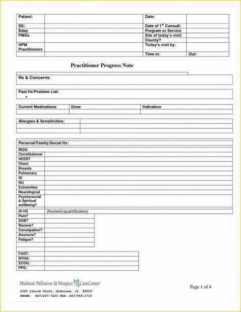 Editable Behavioral Health Mental Health Progress Note Template