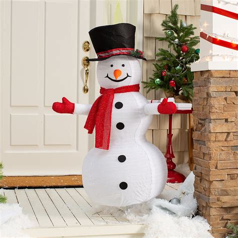 Fun Express 4 Ft Light Up Snowman Collapsible Outdoor Christmas