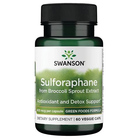 Swanson Sulforafano De Extracto De Brote De Brócoli 400 Mcg 60 Cápsulas