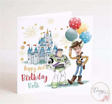 Disney Toy Story Birthday Card Personalised Woody And Buzz