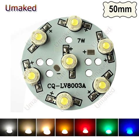 10pcs 7W 21W 50mm High Power Led Bead LED Chips Beads WW NW CW R G B