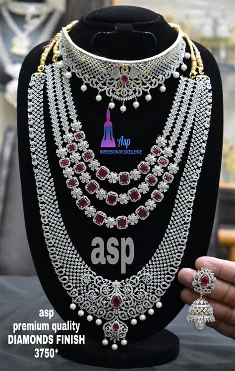 Pin By Neha Gupta On Diamond Necklace Diamond Necklace Set