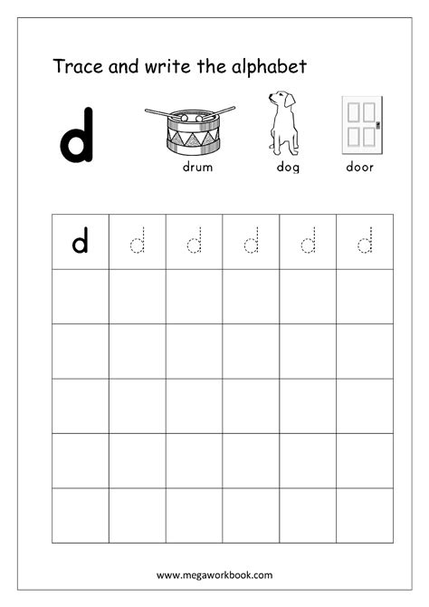 Letter D Worksheets For 2 Year Olds