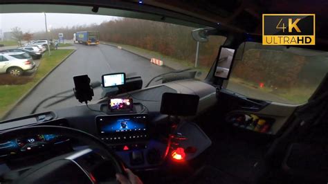 Pov Driving Mercedes Actros Gigaspace In Germany Way To Neu