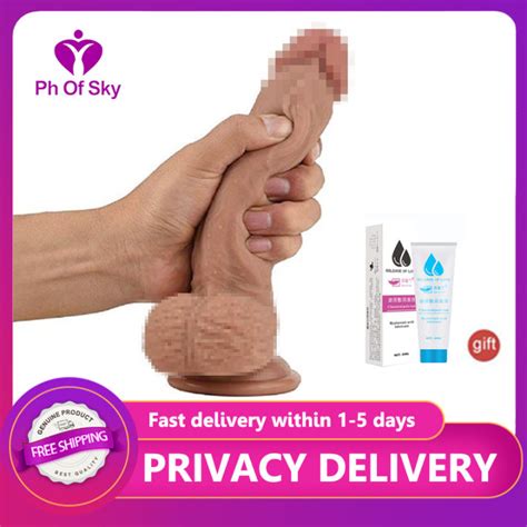 High Quality 3D Ultra Realistic Silicone Manual Dildo With Powerful