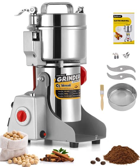 CGOLDENWALL 800g Electric Grain Grinder Mill Safety Upgraded 2400W High