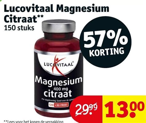 Lucovitaal Magnesium Citraat Aanbieding Bij Kruidvat