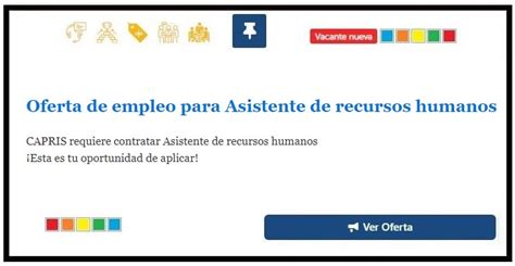 Oferta De Empleo Asistente De Recursos Humanos Capris Costa Rica