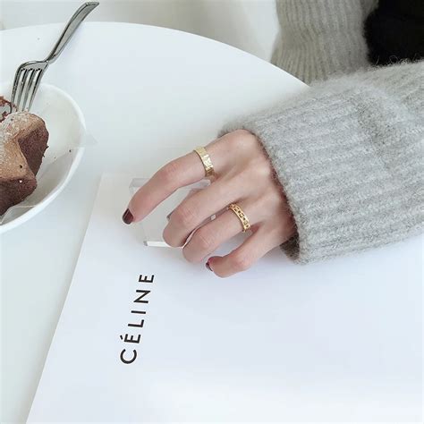 F.I.N.S 925 пробы серебряные кольца уникальное кольцо с неровной ...