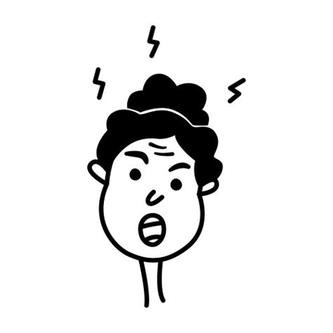 A Simple Minimalist Emotional Portrait Royalty Free Vector