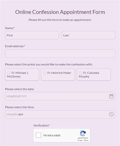 Free Online Appointment Form Templates 123formbuilder