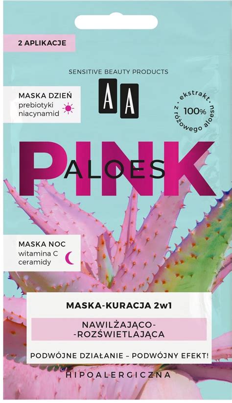 Maseczka Aa Aloes Pink Nawilżająca Maska Do Twarzy 2X4ml Opinie i