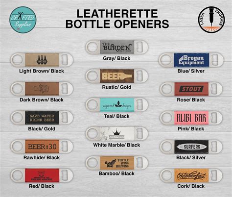 Leatherette Bottle Openers Laserable Engravable Craftedsupplies