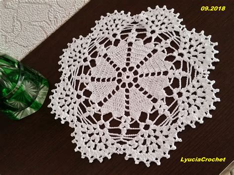 White Round Crocheted Doilies Textured Crochet Lace Doily 831