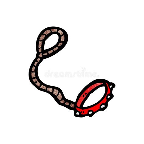 cartoon dog lead stock vector illustration  drawing