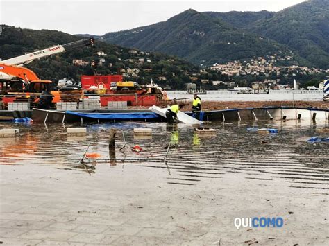 Il Lago Esondato In Piazza Cavour A Como 3 Novembre 2023