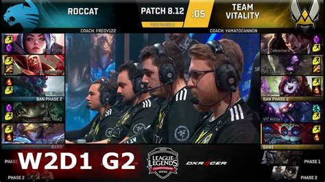 ROCCAT Vs Vitality Week 2 Day 1 S8 EU LCS Summer 2018 ROC Vs VIT